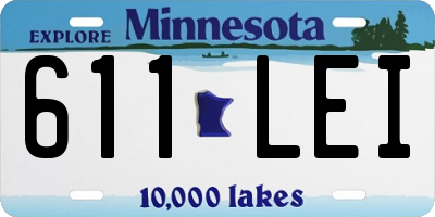 MN license plate 611LEI