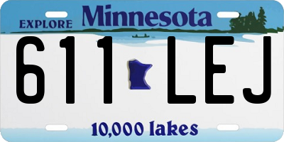 MN license plate 611LEJ