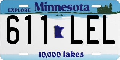 MN license plate 611LEL