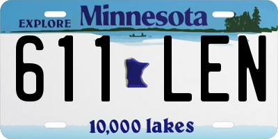 MN license plate 611LEN