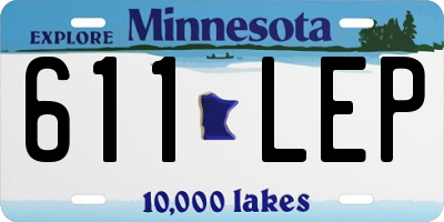 MN license plate 611LEP