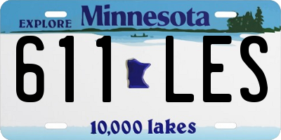 MN license plate 611LES