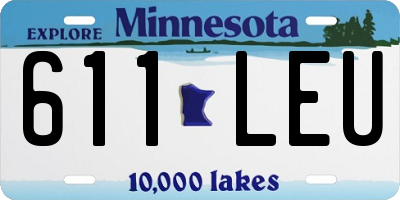 MN license plate 611LEU