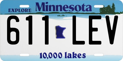 MN license plate 611LEV