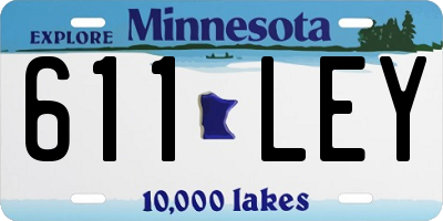 MN license plate 611LEY