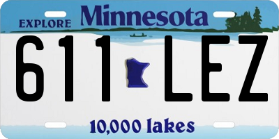 MN license plate 611LEZ