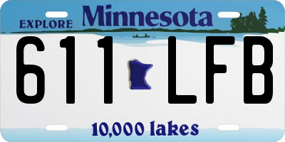 MN license plate 611LFB