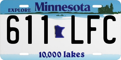 MN license plate 611LFC
