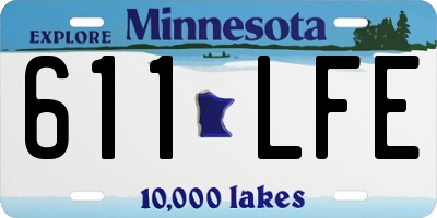 MN license plate 611LFE