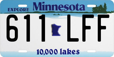 MN license plate 611LFF