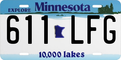 MN license plate 611LFG
