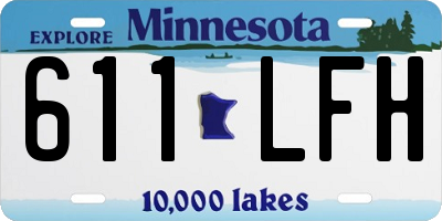 MN license plate 611LFH