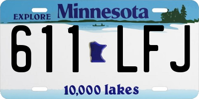 MN license plate 611LFJ