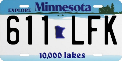 MN license plate 611LFK