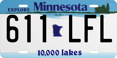 MN license plate 611LFL
