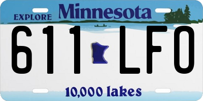 MN license plate 611LFO
