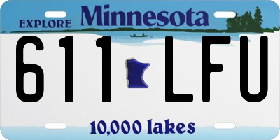 MN license plate 611LFU