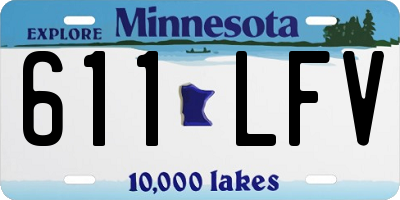 MN license plate 611LFV