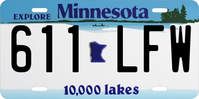 MN license plate 611LFW