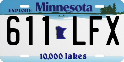 MN license plate 611LFX