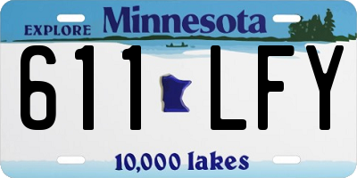 MN license plate 611LFY