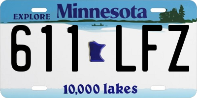 MN license plate 611LFZ