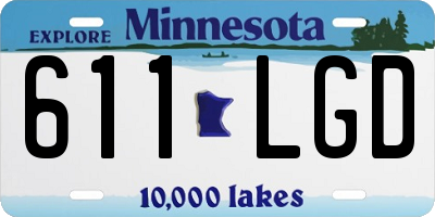 MN license plate 611LGD