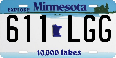 MN license plate 611LGG