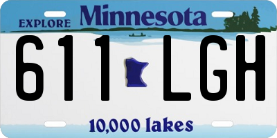 MN license plate 611LGH
