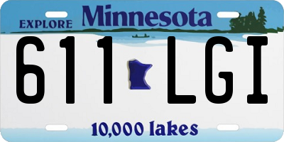 MN license plate 611LGI