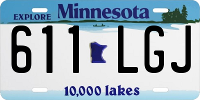 MN license plate 611LGJ