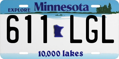 MN license plate 611LGL