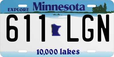 MN license plate 611LGN