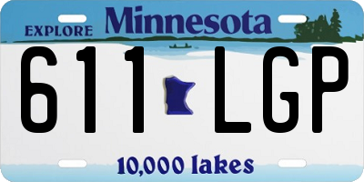 MN license plate 611LGP
