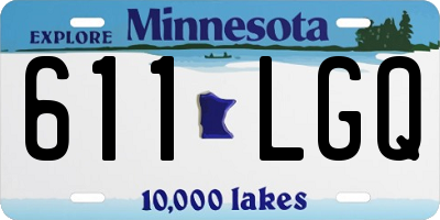 MN license plate 611LGQ