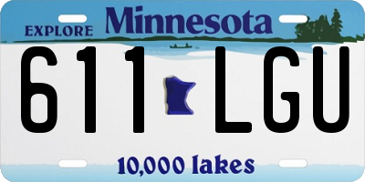 MN license plate 611LGU