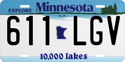 MN license plate 611LGV