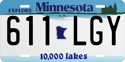 MN license plate 611LGY