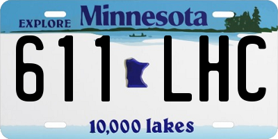 MN license plate 611LHC