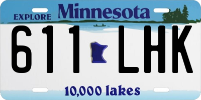 MN license plate 611LHK