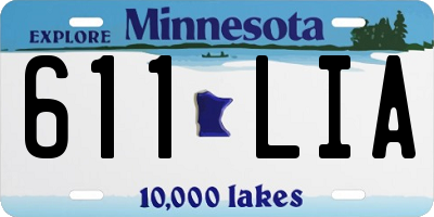 MN license plate 611LIA