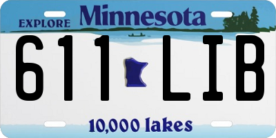 MN license plate 611LIB