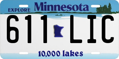 MN license plate 611LIC
