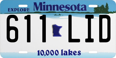 MN license plate 611LID
