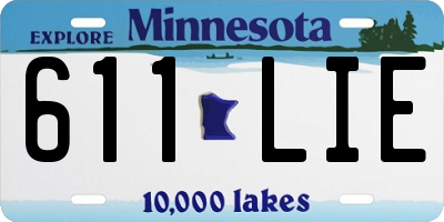 MN license plate 611LIE