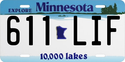 MN license plate 611LIF