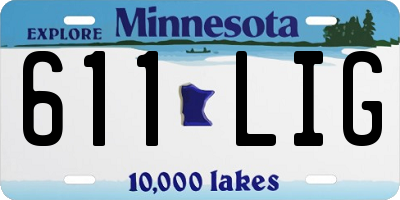 MN license plate 611LIG