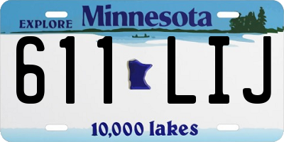 MN license plate 611LIJ