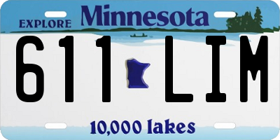 MN license plate 611LIM
