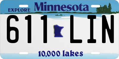 MN license plate 611LIN